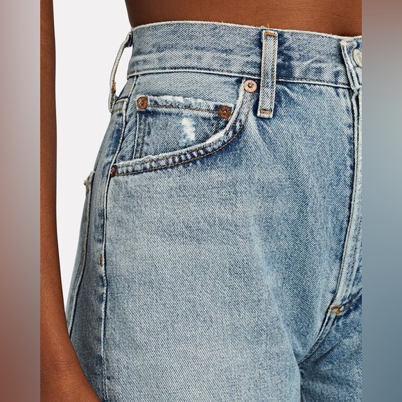 AGOLDE Riley High-Rise Straight Cropped Jeans in Escalate size 26 - Picture 12 of 13